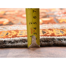 Load image into Gallery viewer, 10&#39;2&quot;x13&#39; Alloy Orange, Semi Antique Persian Heriz with Ivory Corners, Good Condition, Rustic Feel, Worn Wool, Hand Knotted, Oriental Rug FWR513936