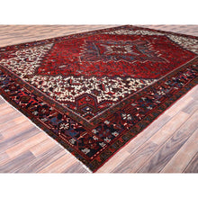 Load image into Gallery viewer, 9&#39;9&quot;x13&#39;3&quot; Imperial Red, Semi Antique Persian Heriz, Good Condition, Distressed Look, Pure Wool, Hand Knotted, Oriental Rug FWR514092