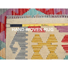 Load image into Gallery viewer, 6&#39;8&quot;x9&#39;8&quot; Colorful, Afghan Kilim With Geometric Pattern, 100% Wool, Vegetable Dyes, Flat Weave, Hand Woven, Oriental Rug FWR514236