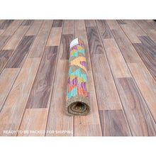 Load image into Gallery viewer, 2&#39;x3&#39; Colorful, Reversible, Flat Weave, Hand Woven, Pure Wool, Afghan Kilim With Geometric Pattern, Natural Dyes, Oriental Rug FWR514398