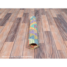 Load image into Gallery viewer, 1&#39;10&quot;x3&#39; Colorful, Natural Dyes, Flat Weave, Reversible, Extra Soft Wool, Afghan Kilim With Geometric Pattern, Hand Woven, Oriental Rug FWR514470