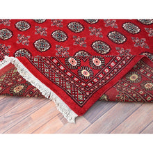 Load image into Gallery viewer, 6&#39;1&quot;x9&#39;4&quot; Crimson Red, Princess Bokara With Geometric Medallions, Vegetable Dyes, 100% Wool, Hand Knotted, Oriental Rug FWR514890