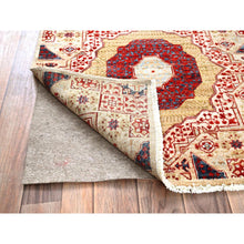 Load image into Gallery viewer, 2&#39;3&quot;x24&#39;8&quot; Eggshell White, 200 Kpsi, Soft Wool, 14th Century Mamluk Dynasty Pattern, Vegetable Dyes, Hand Knotted, Xl Runner Oriental Rug FWR515058
