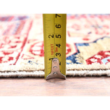 Load image into Gallery viewer, 2&#39;3&quot;x24&#39;8&quot; Eggshell White, 200 Kpsi, Soft Wool, 14th Century Mamluk Dynasty Pattern, Vegetable Dyes, Hand Knotted, Xl Runner Oriental Rug FWR515058