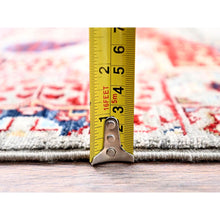 Load image into Gallery viewer, 2&#39;4&quot;x24&#39;8&quot; Chiffon White, Natural Wool, Natural Dyes, Hand Knotted, 14th Century Mamluk Dynasty Pattern, 200 Kpsi, Xl Runner Oriental Rug FWR515076