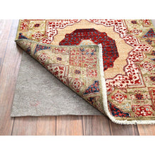 Load image into Gallery viewer, 2&#39;4&quot;x24&#39;7&quot; Crocodile Green, 200 Kpsi, Vegetable Dyes, Hand Knotted, 14th Century Mamluk Dynasty Pattern, Pure Wool, Xl Runner Oriental Rug FWR515082