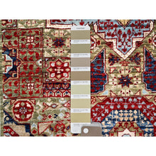 Load image into Gallery viewer, 2&#39;4&quot;x24&#39;7&quot; Crocodile Green, 200 Kpsi, Vegetable Dyes, Hand Knotted, 14th Century Mamluk Dynasty Pattern, Pure Wool, Xl Runner Oriental Rug FWR515082