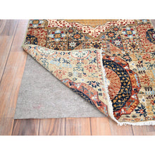 Load image into Gallery viewer, 2&#39;5&quot;x10&#39;3&quot; Cotton White, 200 Kpsi, 14th Century Mamluk Dynasty Pattern, Soft Wool, Natural Dyes, Hand Knotted, Runner Oriental Rug FWR515088