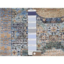 Load image into Gallery viewer, 2&#39;6&quot;x13&#39;9&quot; Arctic Blue, 14th Century Mamluk Dynasty Pattern, Extra Soft Wool, Hand Knotted, Vegetable Dyes, 200 Kpsi, Runner Oriental Rug FWR515094