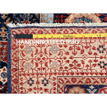 Load image into Gallery viewer, 3&#39;10&quot;x6&#39;3&quot; Berry Blue, Natural Dyes, Hand Knotted, 14th Century Mamluk Dynasty Pattern, 200 Kpsi, Pure Wool, Oriental Rug FWR515112