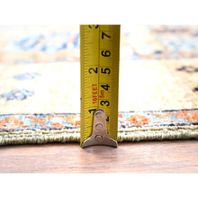 Load image into Gallery viewer, 3&#39;10&quot;x6&#39; Eggshell White, 200 KPSI, Extra Soft Wool, Hand Knotted, 14th Century Mamluk Dynasty Pattern, Vegetable Dyes, Oriental Rug FWR515154