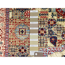 Load image into Gallery viewer, 5&#39;x6&#39;8&quot; Crocodile Green, Natural Dyes, Hand Knotted, Extra Soft Wool, 14th Century Mamluk Dynasty Pattern, 200 KPSI, Oriental Rug FWR515184