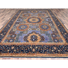 Load image into Gallery viewer, 8&#39;9&quot;x12&#39;10&quot; Lapis Blue, 14th Century Mamluk Dynasty Pattern, Vegetable Dyes, Extra Soft Wool, 200 Kpsi, Hand Knotted, Oriental Rug FWR515214
