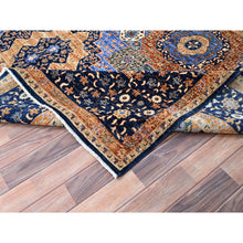 Load image into Gallery viewer, 8&#39;9&quot;x12&#39;10&quot; Lapis Blue, 14th Century Mamluk Dynasty Pattern, Vegetable Dyes, Extra Soft Wool, 200 Kpsi, Hand Knotted, Oriental Rug FWR515214