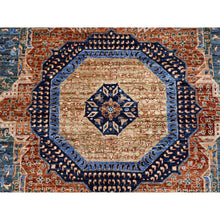 Load image into Gallery viewer, 8&#39;9&quot;x12&#39;10&quot; Lapis Blue, 14th Century Mamluk Dynasty Pattern, Vegetable Dyes, Extra Soft Wool, 200 Kpsi, Hand Knotted, Oriental Rug FWR515214