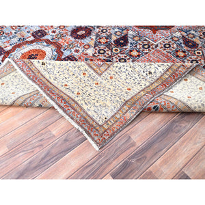 8'10"x12' Candy Red, Natural Wool, 200 Kpsi, 14th Century Mamluk Dynasty Pattern, Vegetable Dyes, Hand Knotted, Oriental Rug FWR515226