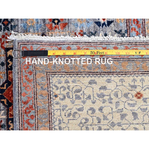 8'10"x12' Candy Red, Natural Wool, 200 Kpsi, 14th Century Mamluk Dynasty Pattern, Vegetable Dyes, Hand Knotted, Oriental Rug FWR515226
