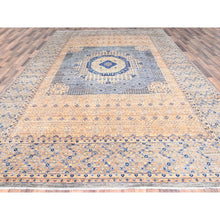 Load image into Gallery viewer, 9&#39;10&quot;x13&#39;10&quot; Almond Brown, 14th Century Mamluk Dynasty Pattern, 200 Kpsi, Vegetable Dyes, Soft Wool, Hand Knotted, Oriental Rug FWR515238
