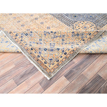 Load image into Gallery viewer, 9&#39;10&quot;x13&#39;10&quot; Almond Brown, 14th Century Mamluk Dynasty Pattern, 200 Kpsi, Vegetable Dyes, Soft Wool, Hand Knotted, Oriental Rug FWR515238