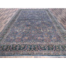 Load image into Gallery viewer, 9&#39;7&quot;x13&#39;9&quot; Aegean Blue, Bijar Garus Design, 200 Kpsi, High Mountain Wool, Vegetable Dyes, Hand Knotted, Oriental Rug FWR515244