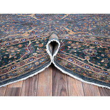 Load image into Gallery viewer, 9&#39;7&quot;x13&#39;9&quot; Aegean Blue, Bijar Garus Design, 200 Kpsi, High Mountain Wool, Vegetable Dyes, Hand Knotted, Oriental Rug FWR515244