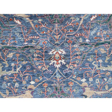 Load image into Gallery viewer, 9&#39;7&quot;x13&#39;9&quot; Aegean Blue, Bijar Garus Design, 200 Kpsi, High Mountain Wool, Vegetable Dyes, Hand Knotted, Oriental Rug FWR515244