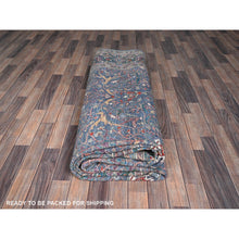 Load image into Gallery viewer, 9&#39;7&quot;x13&#39;9&quot; Aegean Blue, Bijar Garus Design, 200 Kpsi, High Mountain Wool, Vegetable Dyes, Hand Knotted, Oriental Rug FWR515244