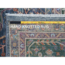 Load image into Gallery viewer, 9&#39;7&quot;x13&#39;9&quot; Aegean Blue, Bijar Garus Design, 200 Kpsi, High Mountain Wool, Vegetable Dyes, Hand Knotted, Oriental Rug FWR515244