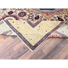Load image into Gallery viewer, 7&#39;9&quot;x10&#39; Ivory, Pure Wool, Hand Knotted, 14th Century Mamluk Dynasty Pattern, 200 Kpsi, Vegetable Dyes, Oriental Rug FWR515262