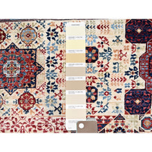 Load image into Gallery viewer, 7&#39;9&quot;x10&#39; Ivory, Pure Wool, Hand Knotted, 14th Century Mamluk Dynasty Pattern, 200 Kpsi, Vegetable Dyes, Oriental Rug FWR515262