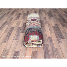 Load image into Gallery viewer, 7&#39;9&quot;x10&#39; Ivory, Pure Wool, Hand Knotted, 14th Century Mamluk Dynasty Pattern, 200 Kpsi, Vegetable Dyes, Oriental Rug FWR515262