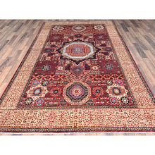 Load image into Gallery viewer, 5&#39;9&quot;x9&#39;7&quot; Vermilion Red, Hand Knotted, 14th Century Mamluk Dynasty Pattern, 200 Kpsi, Natural Dyes, Pure Wool, Oriental Rug FWR515292
