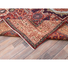 Load image into Gallery viewer, 5&#39;9&quot;x9&#39;7&quot; Vermilion Red, Hand Knotted, 14th Century Mamluk Dynasty Pattern, 200 Kpsi, Natural Dyes, Pure Wool, Oriental Rug FWR515292