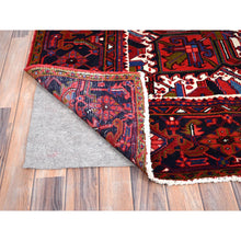 Load image into Gallery viewer, 10&#39;x12&#39;9&quot; Goji Berry Red, Hand Knotted 100% Wool, Semi Antique Persian Heriz Tribal Ambience, Good Condition, Oriental Rug FWR515334