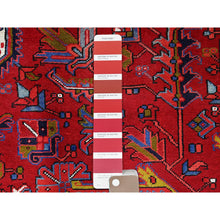 Load image into Gallery viewer, 10&#39;x12&#39;9&quot; Goji Berry Red, Hand Knotted 100% Wool, Semi Antique Persian Heriz Tribal Ambience, Good Condition, Oriental Rug FWR515334