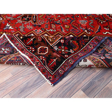 Load image into Gallery viewer, 8&#39;x11&#39;3&quot; Venetian Red, Good Condition, Hand Knotted Sides and Ends Professionally Secured, Cleaned, Semi Antique Evenly Worn Wool Persian Heriz with Tribal Ambience, Oriental Rug FWR515358