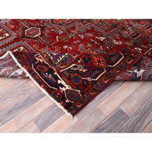 Load image into Gallery viewer, 8&#39;4&quot;x10&#39;3&quot; Vermilion Red, Hand Knotted Semi Antique Persian All Wool Heriz, Good Condition, Sides And Ends Secured And Professionally Cleaned, Oriental Rug FWR515430