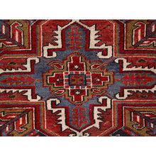 Load image into Gallery viewer, 8&#39;4&quot;x10&#39;3&quot; Vermilion Red, Hand Knotted Semi Antique Persian All Wool Heriz, Good Condition, Sides And Ends Secured And Professionally Cleaned, Oriental Rug FWR515430