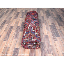 Load image into Gallery viewer, 8&#39;4&quot;x10&#39;3&quot; Vermilion Red, Hand Knotted Semi Antique Persian All Wool Heriz, Good Condition, Sides And Ends Secured And Professionally Cleaned, Oriental Rug FWR515430