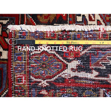 Load image into Gallery viewer, 8&#39;4&quot;x10&#39;3&quot; Vermilion Red, Hand Knotted Semi Antique Persian All Wool Heriz, Good Condition, Sides And Ends Secured And Professionally Cleaned, Oriental Rug FWR515430