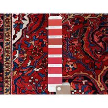 Load image into Gallery viewer, 7&#39;10&quot;x10&#39;8&quot; Alabama Crimson Red and Daisy White Corners, Evenly Worn, Natural Wool, Hand Knotted Persian Semi Antique Good Condition Heriz, Oriental Rug FWR515454