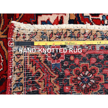 Load image into Gallery viewer, 7&#39;10&quot;x10&#39;8&quot; Alabama Crimson Red and Daisy White Corners, Evenly Worn, Natural Wool, Hand Knotted Persian Semi Antique Good Condition Heriz, Oriental Rug FWR515454