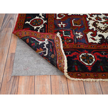 Load image into Gallery viewer, 6&#39;7&quot;x9&#39;2&quot; Spanish Red, Semi Antique Persian Heriz, Organic Wool, Sides And Ends Professionally Secured, Cleaned, Hand Knotted Soft And Full Pile, Oriental Rug FWR515514