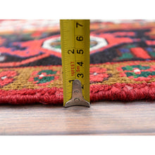 Load image into Gallery viewer, 6&#39;7&quot;x9&#39;2&quot; Spanish Red, Semi Antique Persian Heriz, Organic Wool, Sides And Ends Professionally Secured, Cleaned, Hand Knotted Soft And Full Pile, Oriental Rug FWR515514