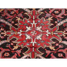 Load image into Gallery viewer, 9&#39;10&quot;x12&#39;5&quot; Turkey Red, Hand Knotted Evenly Worn Wool, Vintage Persian Heriz, Good Condition, Abrash, Sides And Ends Professionally Secured, Cleaned, Shaved Down Rustic Look, Oriental Rug FWR515520