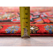 Load image into Gallery viewer, 9&#39;10&quot;x12&#39;5&quot; Turkey Red, Hand Knotted Evenly Worn Wool, Vintage Persian Heriz, Good Condition, Abrash, Sides And Ends Professionally Secured, Cleaned, Shaved Down Rustic Look, Oriental Rug FWR515520