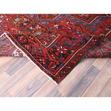 Load image into Gallery viewer, 8&#39;x11&#39; Upsdell Red, Hand Knotted Abrash Semi Antique Persian All Over Heriz Design, Good condition, Sides and Ends Professionally Secured, Cleaned, Oriental Pure Wool Rug FWR515526