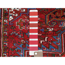 Load image into Gallery viewer, 8&#39;x11&#39; Upsdell Red, Hand Knotted Abrash Semi Antique Persian All Over Heriz Design, Good Condition, Sides And Ends Professionally Secured, Cleaned, Oriental Pure Wool Rug FWR515526
