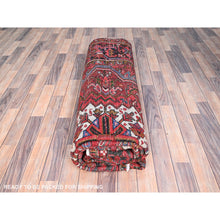 Load image into Gallery viewer, 8&#39;x11&#39; Upsdell Red, Hand Knotted Abrash Semi Antique Persian All Over Heriz Design, Good Condition, Sides And Ends Professionally Secured, Cleaned, Oriental Pure Wool Rug FWR515526