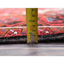 Load image into Gallery viewer, 8&#39;x11&#39; Upsdell Red, Hand Knotted Abrash Semi Antique Persian All Over Heriz Design, Good Condition, Sides And Ends Professionally Secured, Cleaned, Oriental Pure Wool Rug FWR515526
